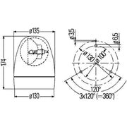 Hella Rotating Beacon Wide High 2RL 007 337-011