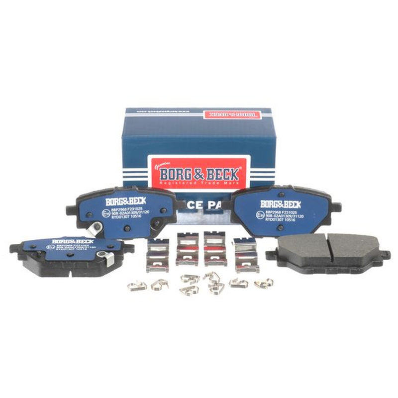 Borg & Beck 4 x Rear Brake Pad Set BBP2968