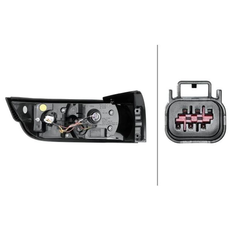 Hella Tail Light / Lamp W16W Right 2SK 010 563-221