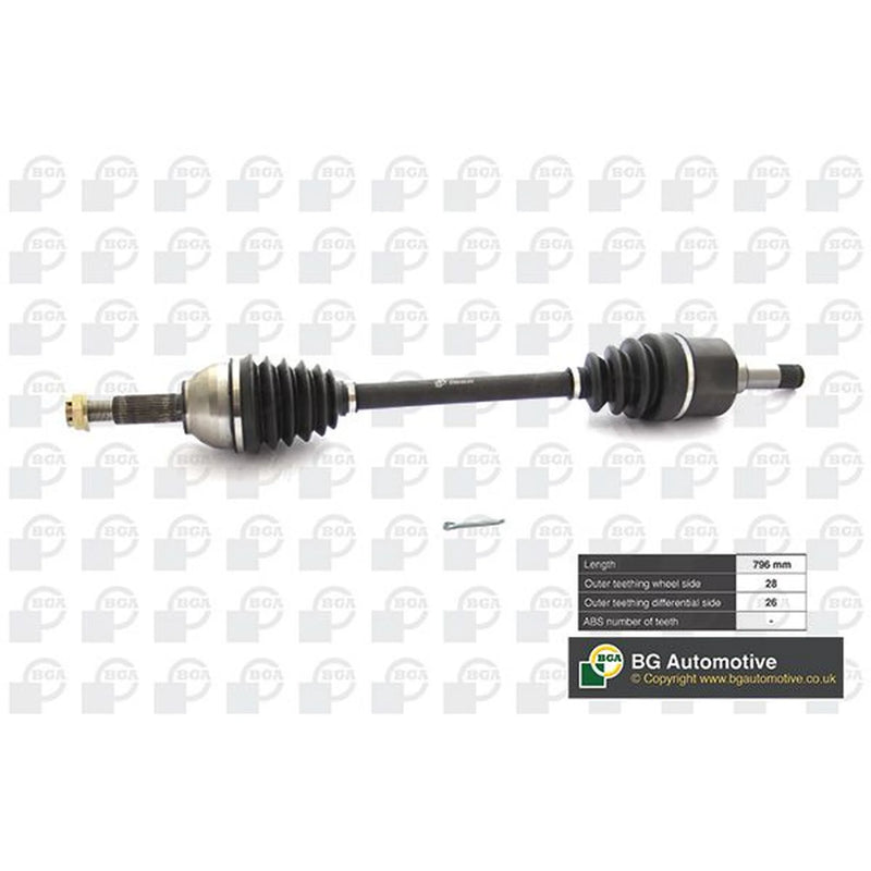 BGA CV Drive Shaft Driveshaft Front Left DS2353L