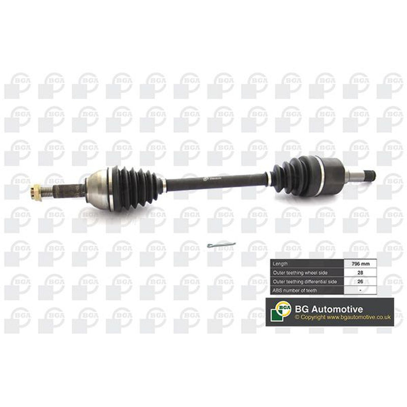 BGA CV Drive Shaft Driveshaft Front Left DS2353L