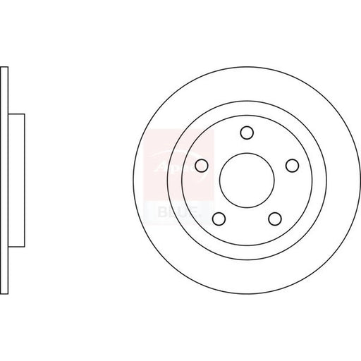Apec 2 x Solid Rear Brake Discs SDK6599