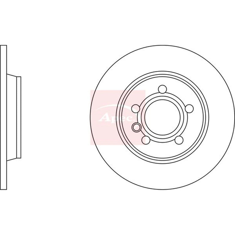 Apec 2 x Solid Rear Brake Discs DSK775