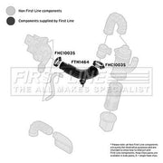 First Line Air Filter Intake Hose NBR (nitrile butadiene rubber) FTH1464