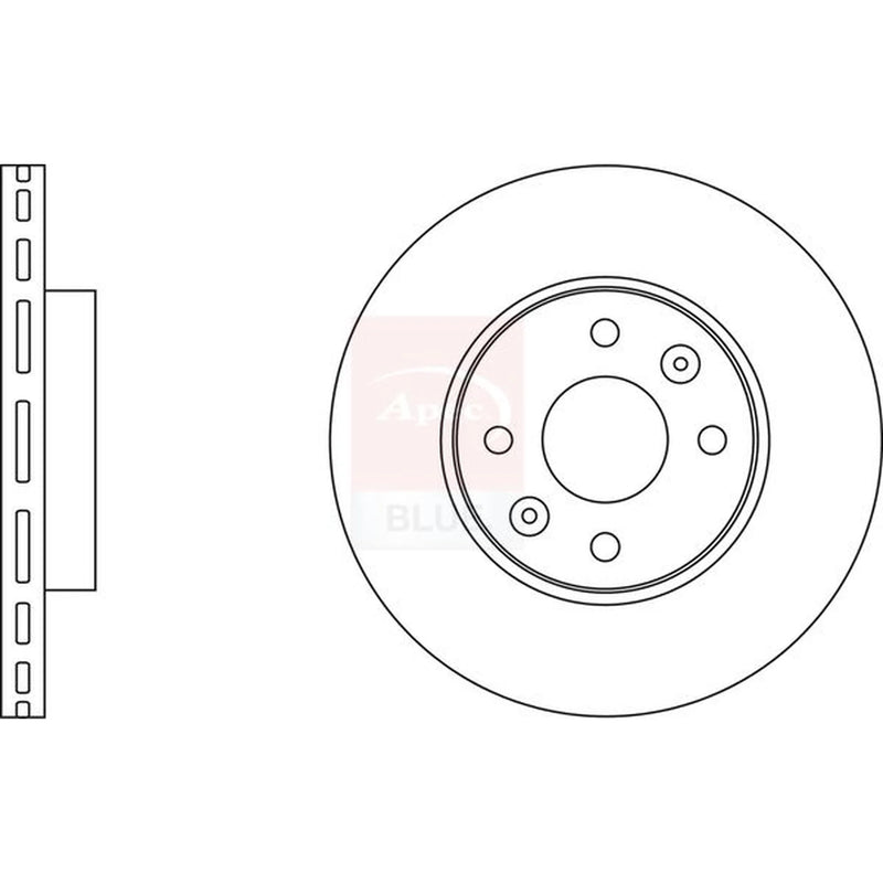 Apec 2 x Vented Front Brake Discs SDK6691