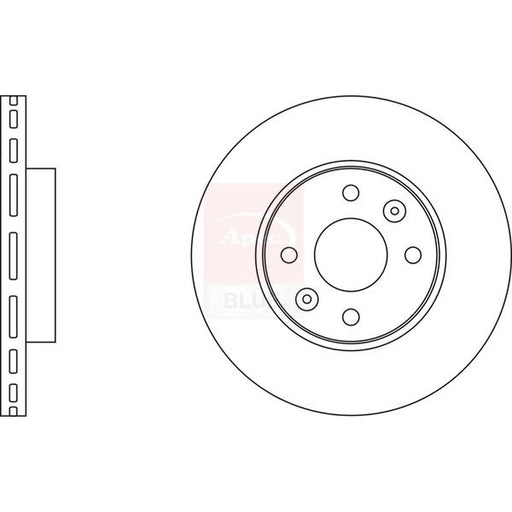 Apec 2 x Vented Front Brake Discs SDK6691