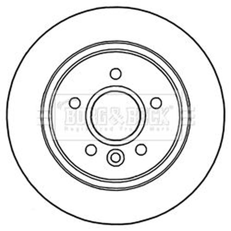 Borg & Beck 2 x Solid Rear Brake Discs BBD5306