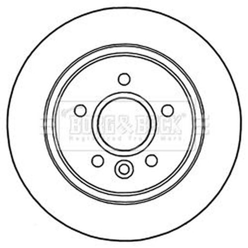 Borg & Beck 2 x Solid Rear Brake Discs BBD5306