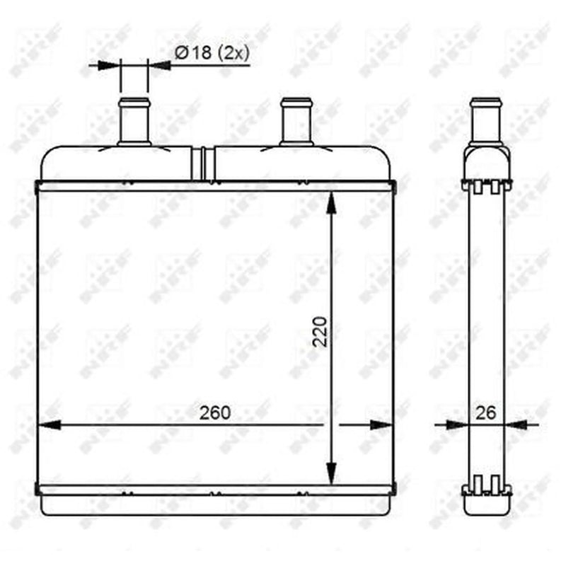 NRF Heater Matrix Core Heat Exchanger 54214