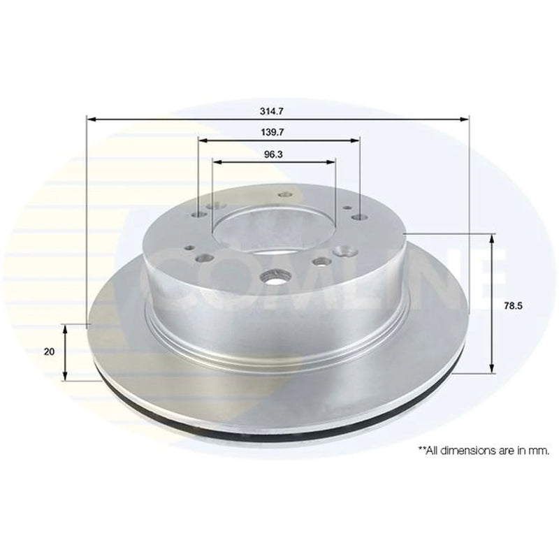 Comline 2 x Rear Brake Discs ADC2404V