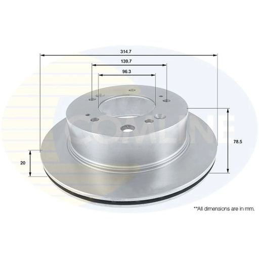 Comline 2 x Rear Brake Discs ADC2404V