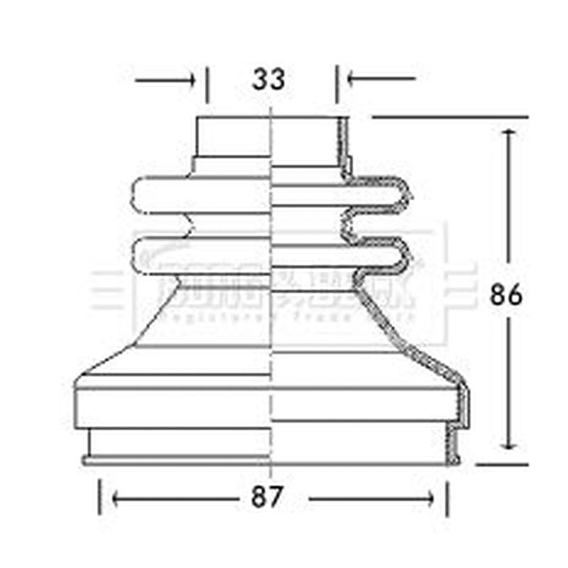 Borg & Beck Drive Shaft Bellow Kit Front Left BCB2763