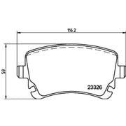 DON Rear Brake Pad Set PCP1238