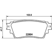 Mintex Rear Brake Pad Set MDB4071