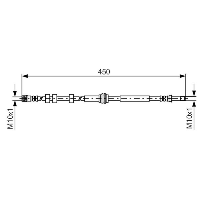 Bosch Brake Hydraulic Hose Line Rear 1 987 481 429