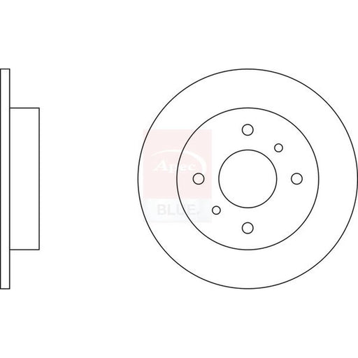 Apec 2 x Solid Rear Brake Discs SDK6071
