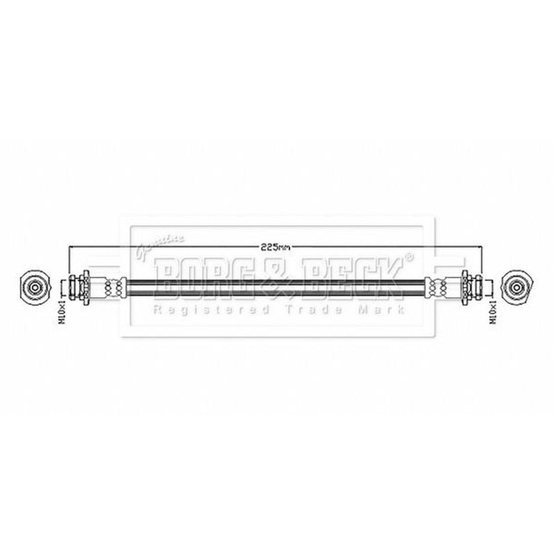 Borg & Beck Brake Hydraulic Hose Line Rear Left BBH8872