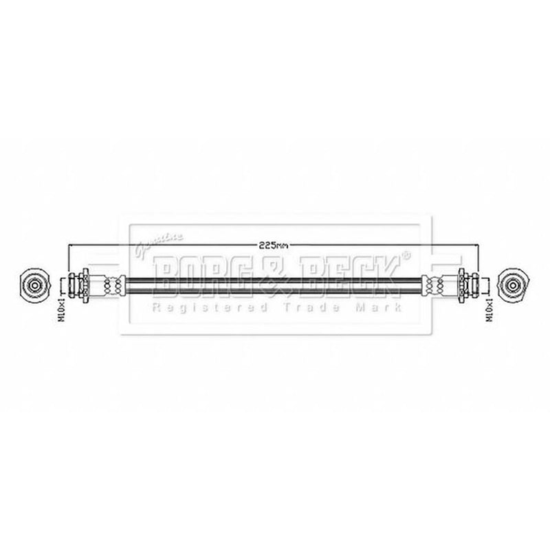 Borg & Beck Brake Hydraulic Hose Line Rear Left BBH8872