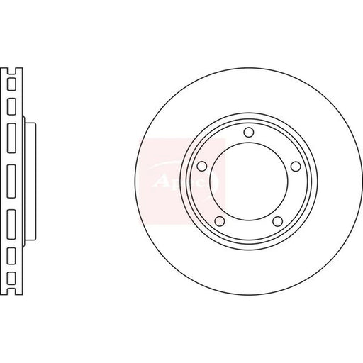 Apec 2 x Vented Front Brake Discs DSK2406