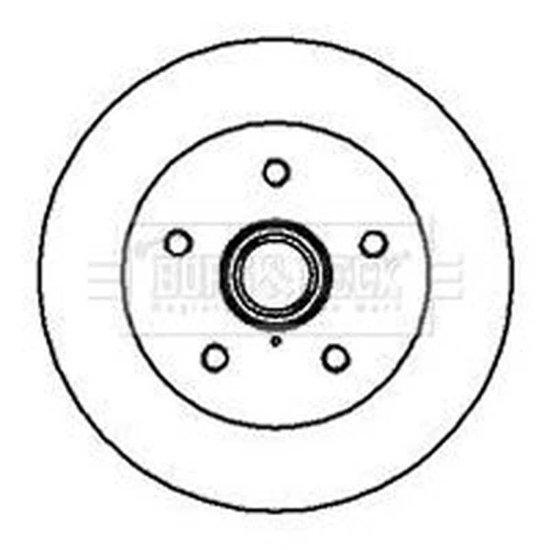 Borg & Beck 2 x Solid Front Brake Discs BBD5857S