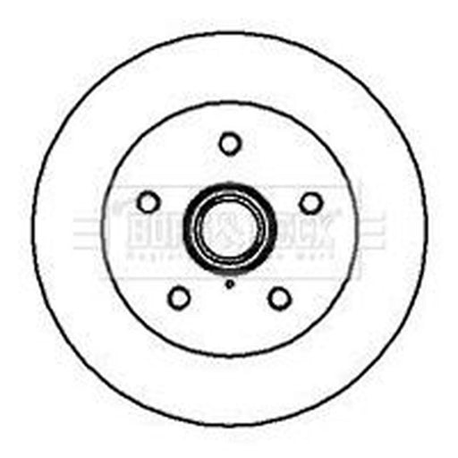 Borg & Beck 2 x Solid Front Brake Discs BBD5857S