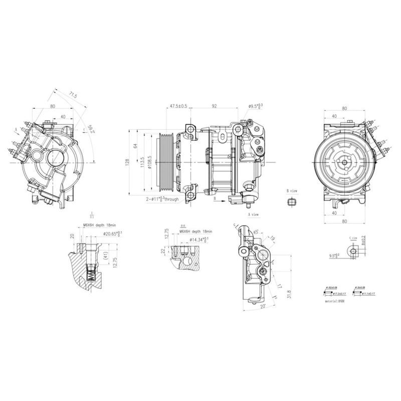 Hella Air Conditioning Compressor 8FK 366 200-981