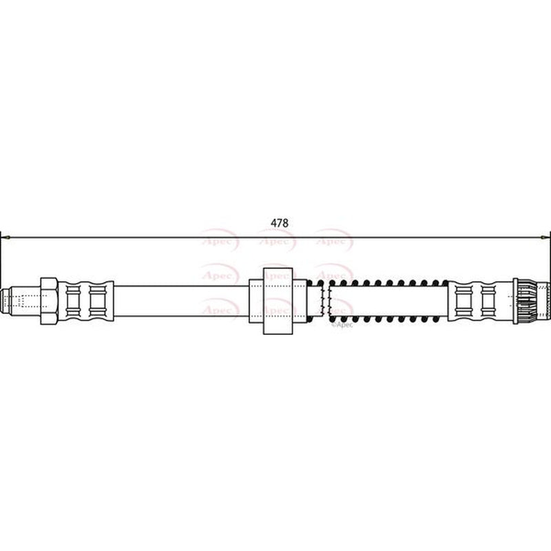 Apec Brake Hydraulic Hose Line Front HOS3084