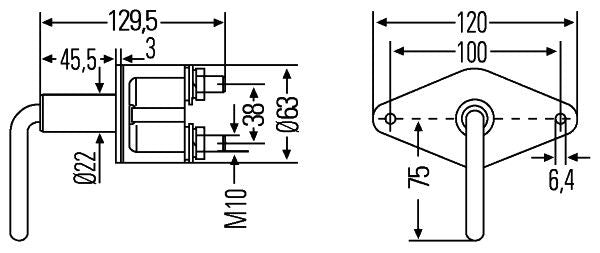 Hella 6EK 008 458-037 Main Switch, battery