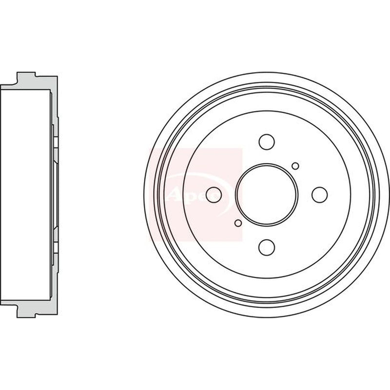 Apec Brake Drum Assembly Rear DRM9998
