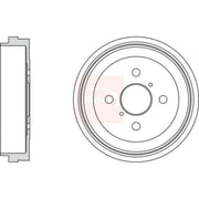 Apec Brake Drum Assembly Rear DRM9998