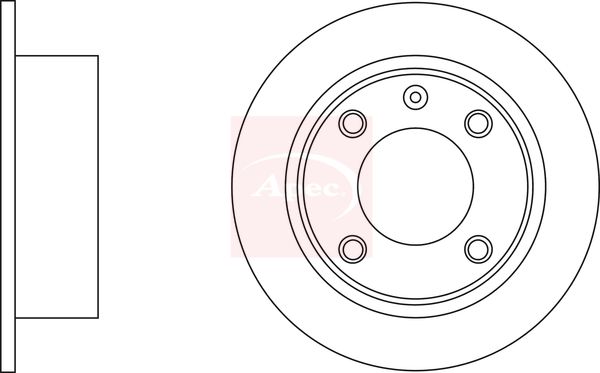 Apec 2 x Brake Disc Set Solid