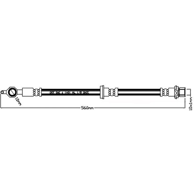 Juratek Brake Hydraulic Hose Line Front Left JBH1230L
