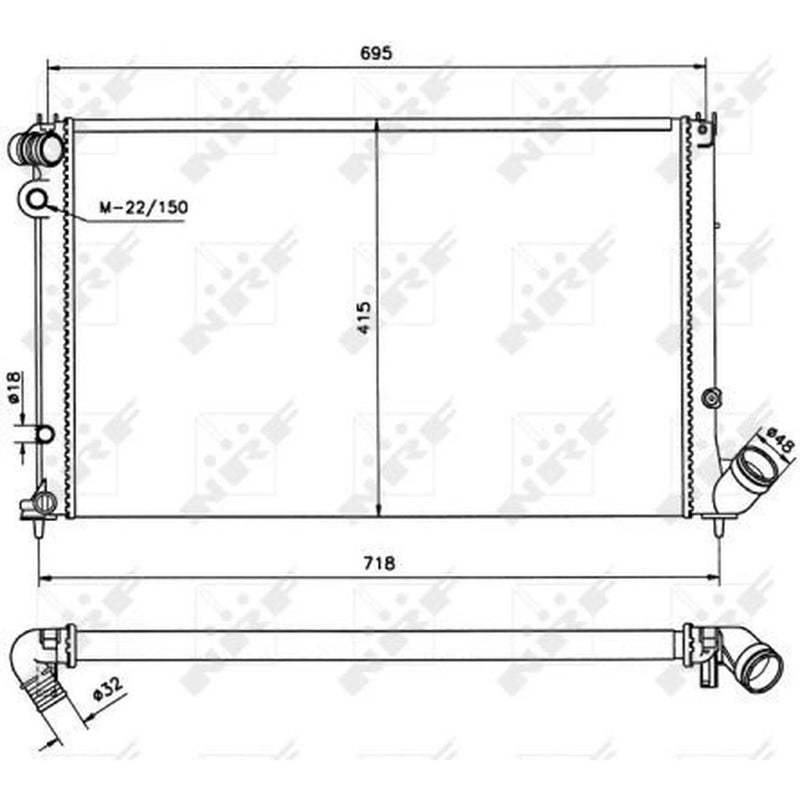 NRF Engine Radiator 58020