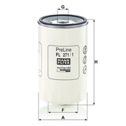 MANN-FILTER Fuel Filter Element PL 271/1 OE 05718626 01340859 YA00078639 4522178