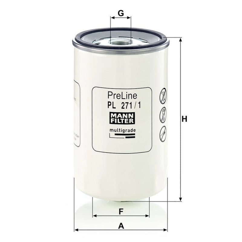 MANN-FILTER Fuel Filter Element PL 271/1 OE 05718626 01340859 YA00078639 4522178