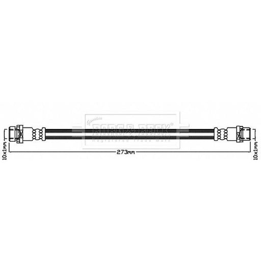 Borg & Beck Brake Hydraulic Hose Line Rear BBH8323