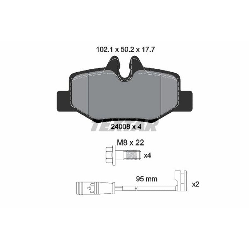Textar Rear Brake Pad Set 2400801