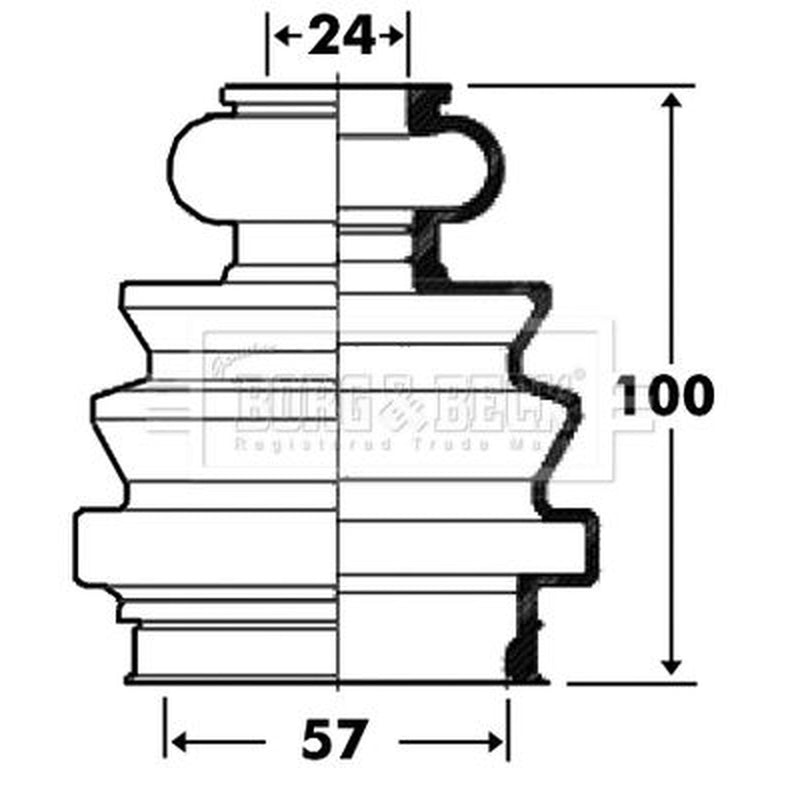 Borg & Beck Drive Shaft Bellow Kit Front Left BCB2716