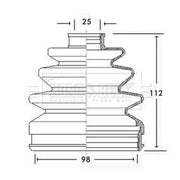 Borg & Beck Drive Shaft Bellow Kit Front Left BCB2289