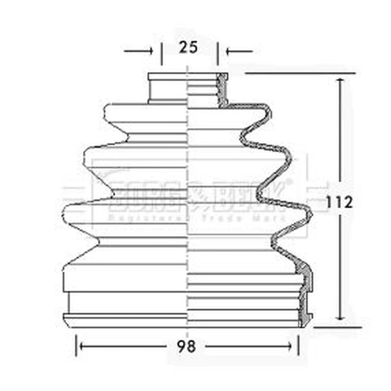 Borg & Beck Drive Shaft Bellow Kit Front Left BCB2289
