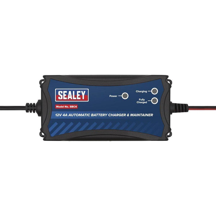 Sealey Battery Maintainer Charger 12V 4A Fully Automatic SBC4 Sealey  - Town Parts