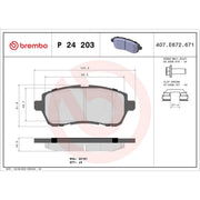 Brembo 4 x Front Brake Pad Set P24203