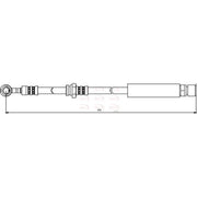 Apec Brake Hydraulic Hose Line Front Right HOS3824