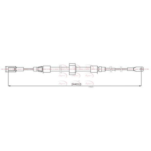 Apec Handbrake Cable Front CAB1587