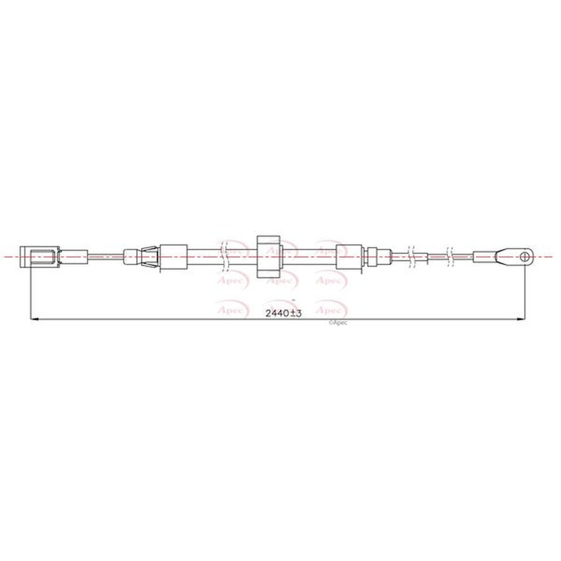 Apec Handbrake Cable Front CAB1587