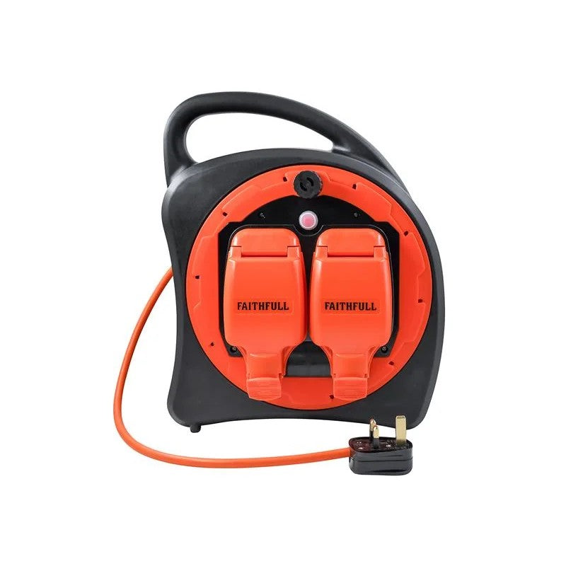Faithfull Power Plus Outdoor Cable Reel IP54 230V 18M 13A - FPPCR18MW
