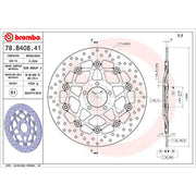 Brembo 2 x Floating Front Brake Disc Brake Discs 78B40841