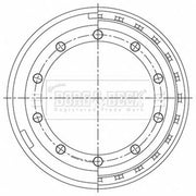 Borg & Beck Brake Drum Assembly Rear BBR32552