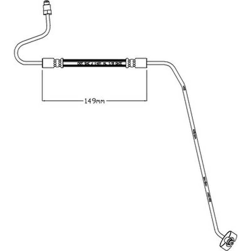 Juratek Brake Hydraulic Hose Line Rear Left JBH1254L