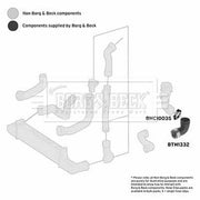 Borg & Beck Intercooler Turbo Charge Air Hose BTH1332